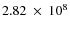$2.82~\times~10^8$