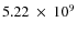 $5.22~\times~10^9$