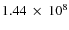 $1.44~\times~10^8$