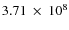 $3.71~\times~10^8$