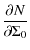 $\displaystyle \frac{\partial{N}}{\partial{\Sigma_0}}$