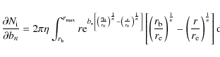 \begin{displaymath}\frac{\partial{N_{\rm i}}}{\partial b_n}=2 \pi \eta \int_{r_{...
...left(\frac{r}{r_{\rm e}}\right)^{\frac{1}{n}}\right] {\rm d}r,
\end{displaymath}