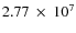 $2.77~\times~10^7$