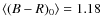 $\left\langle (B-R)_0\right\rangle=1.18$