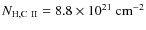 $N_{\rm H, C~II} = 8.8 \times 10^{21}~{\rm cm^{-2}}$