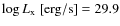 $\log{L_{\rm x}}~{\rm [erg/s]} = 29.9$