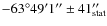 $-63^{\circ}49'1''\pm 41''_{\rm {stat}}$