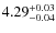 $\rm 4.29^{+0.03}_{-0.04}$