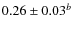 $0.26\pm0.03^{b}$