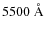 $5500~{\rm\AA}$