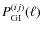 $P^{(ij)}_{\rm GI}(\ell )$