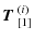 $\displaystyle \mbox{\boldmath$T$ }^{(i)}_{[1]}$