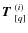 $\mbox{\boldmath$T$ }^{(i)}_{[q]}$