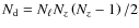 $N_{\rm d}=N_\ell N_z \left( N_z-1 \right)/2$