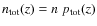 $n_{\rm tot}(z)=n~ p_{\rm tot}(z)$