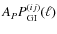 $A_P P_{\rm GI}^{(ij)}(\ell )$