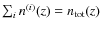 $\sum_i n^{(i)}(z) = n_{\rm tot}(z)$