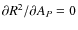 $\partial R^2/\partial A_P = 0$