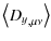 $\displaystyle \left\langle {D_y}_{,\mu\nu} \right\rangle$
