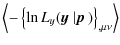 $\displaystyle \left\langle - \left\{ \ln L_y(\mbox{\boldmath$y$ }\vert\mbox{\boldmath$p$ }) \right\}_{,\mu\nu} \right\rangle$