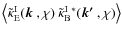 $\left\langle \tilde{\kappa}_{\rm E}^{\rm I}(\mbox{\boldmath$k$ },\chi)~\tilde{\kappa}_{\rm B}^{{\rm I}~*}(\mbox{\boldmath$k'$ },\chi) \right\rangle$