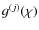 $g^{(j)}(\chi)$