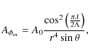 \begin{displaymath}A_{\phi_{\rm ex}} = A_0 \frac{\cos^2\left(\frac{\pi\lambda}{2\Lambda}\right)}{r^4\sin\theta},
\end{displaymath}