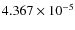 $4.367\times 10^{-5}$