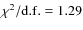 $\chi^2/{\rm d.f.}= 1.29$