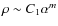 $\rho \sim C_{1}\alpha^{m}$