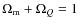 $\Omega_{\rm m}+\Omega_{Q}=1$