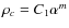 $\rho_{c}=C_{1}\alpha^{m}$