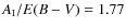$A_{\rm I}/E(B-V) = 1.77$