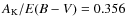 $A_{\rm K}/E(B-V) = 0.356$