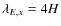 $\lambda_{E,x}=4H$