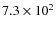 $7.3 \times
10^{2}$