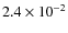 $2.4 \times 10^{-2}$