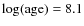 $\log ({\rm age})=8.1$