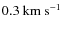 $0.3~{\rm km~s}^{-1}$