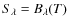 $S_\lambda = B_\lambda(T)$