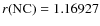 $r({\rm NC}) = 1.16927$