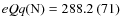 $eQq({\rm N}) = 288.2~(71)$