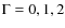 $\Gamma=0,1,2$