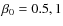 $\beta_{0}=0.5,1$