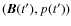 $({\vec B}(t'),p(t'))$