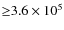 ${\geq}3.6\times 10^{5}$