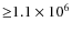 ${\geq}1.1\times 10^{6}$