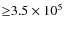 ${\geq}3.5\times 10^{5}$