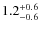 $\rm 1.2_{- 0.6}^{+ 0.6}$
