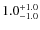 $\rm 1.0_{- 1.0}^{+ 1.0}$